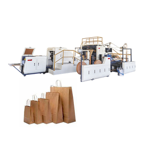 Suministro de fábrica de máquina de fabricación de bolsas de papel completamente automática con mango de cuerda trenzada de La India - Product Image 1
