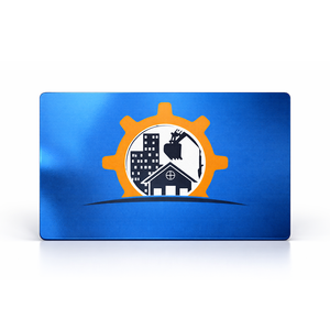 Cartes de visite professionnelles personnalisées avec logo de marque, en métal, couleur bleu métallisé - Product Image 6