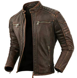 แจ็คเก็ตหนังผู้ชายขายดีที่สุด มีหลายสีให้เลือก ราคาขายดีที่สุดสำหรับแจ็คเก็ตหนังผู้ชาย - Product Image 3
