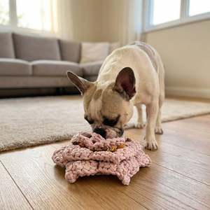 Juguete Masticable para Perros con Forma de Flor de Cerezo, Ecológico, Pequeño, Duradero, Interactivo, de Felpa y Lana con Algodón para Gatos - Product Image 3