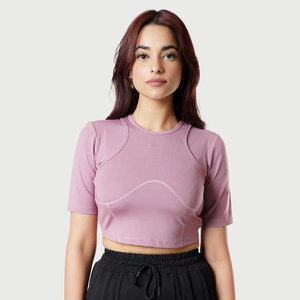 Soutien-gorge et short de sport dos nu pour femmes avec étiquette privée personnalisée noir licou croisé de haute qualité yoga fitness impact élevé - Product Image 1