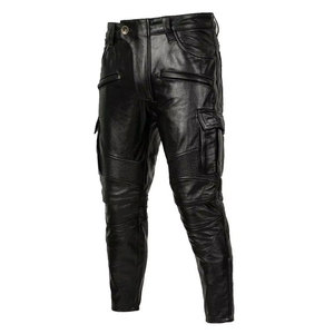Pantalon de moto en cuir respirant pour homme, cuir de vache véritable de haute qualité, service OEM personnalisable, pantalon de moto - Product Image 1