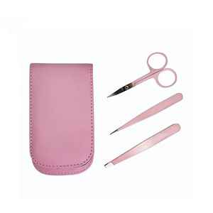 Juego de pinzas para cejas de acero inoxidable hechas a mano de alta calidad profesional de venta superior, tijeras de resorte de Punta puntiaguda sostenibles - Product Image 1