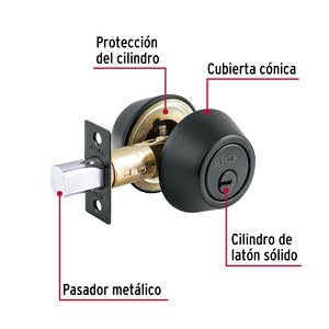 3 serratura chiave nera, punti chiave, HERMEX - Product Image 4