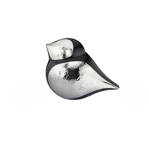 Urna de recuerdo de pájaro de latón con escultura niquelada negra Urna de cremación Nueva urna de cremación para cenizas humanas - Product Image 1