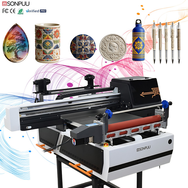 60x90cm Automatic UV Flatbed Printer I1600/XP600 CCD Vision System CMYK+W+V Flex Egg Phone Cases Crystal Label Acrylic LED