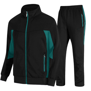 Ensemble de survêtement pour homme 100% coton de haute qualité, respirant, lourd, pour le sport, l'entraînement et le jogging - Product Image 1