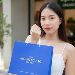 Sac en papier du Vietnam recyclable et biodégradable écologique avec logo personnalisé pour les boutiques de cadeaux et l'emballage de décoration pour les achats - Product Image 1
