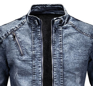 2025 Venta al por mayor Recién llegado Mejor precio Calidad duradera LOGOTIPO propio Buen material Chaqueta de mezclilla personalizada para hombres OEM - Product Image 4