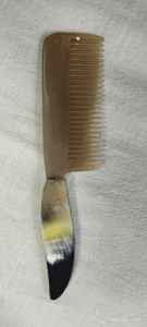 Peine de cuerno de buey Natural hecho a mano del mejor proveedor, diente fino, Color blanco lechoso, Original estilo tradicional, cepillo para hombres y mujeres, Tamaño 7 - Product Image 3