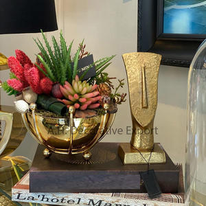 Cuenco de flores redondo de acero inoxidable para centro de mesa de fiesta Florero de metal de primera calidad para decoración de hogar y jardín - Product Image 2