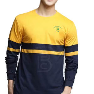 Camisetas de Manga Larga con Cuello Redondo para Hombre, Diseño de Logotipo Personalizado, Servicio OEM, Ropa de Verano para Venta en Línea - Product Image 2