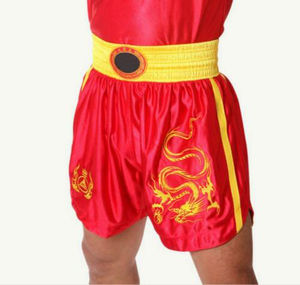 Pantalones cortos de boxeo Muay Thai de estilo personalizado con patrón personalizado con uniformes de boxeo rojo azul y pantalones cortos de satén de boxeo 2024 - Product Image 2