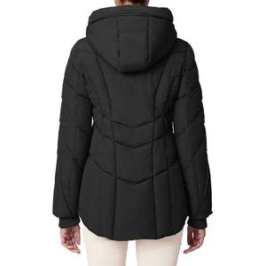 Veste matelassée en toile tricotée pour femmes, automne/hiver, col à capuche, imperméable, coupe-vent, respirante, écologique - Product Image 6