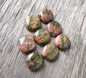 Lavira GIA certifié AAA + Unakite taille coussin pierres précieuses en vrac multicolore haut calibré dos plat tailles en gros américaines - Product Image 6