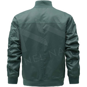 Blousons bombardiers de haute qualité fabriqués en usine veste coupe-vent à fermeture éclair complète doublure en polyester vestes d'extérieur pour hommes - Product Image 2