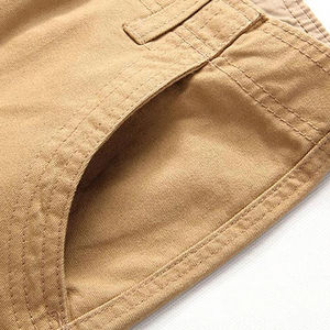 Short cargo à 6 poches d'été chaud pour hommes Jeans en coton avec décoration à motif Pantalon en toile décontracté pour la salle de sport et l'extérieur - Product Image 3