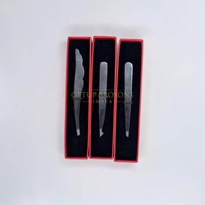 Pinzas para Cejas de Acero Inoxidable Plasma Negro GETUP BROSONS IMPEX, Punta Inclinada, Ligeras y Duraderas, Herramienta de Belleza con Logotipo Personalizado - Product Image 6