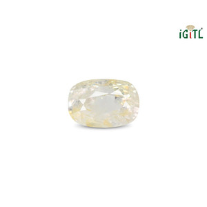 Zafiro Amarillo Natural de 6.5 Quilates (Pukhraj), Gema Suelta, Corte Esmeralda, Forma Ovalada, 8mm de Altura - Product Image 1