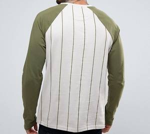 เสื้อยืดแขนยาวลายทางแนวตั้งสองสี ดีไซน์กราฟิก แขนยาวเต็มตัว คุณภาพสูง ดีไซน์ทันสมัย เสื้อยืดผู้ชาย - Product Image 4