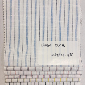 Tela de Polialgodón a Rayas con Sensación de Lino de Alta Calidad, 58 Pulgadas de Ancho, para Camisas Formales e Informales, Exportación - Product Image 1