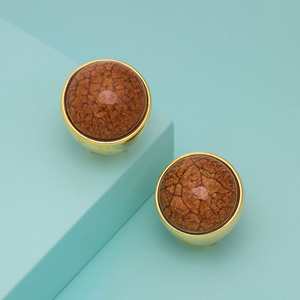 Trendy 192931 <b>Stud</b> and Pendant <b>Earrings</b> Gold-Plated Zinc Alloy Brass Plastic with Pearl and Diamond Main Stones for Parties - Product Image 1