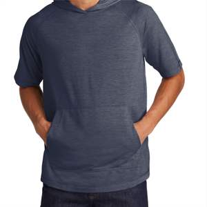 Sweat à capuche élégant à manches courtes pour hommes, léger et tendance, parfait pour une tenue décontractée et un entraînement sportif - Product Image 6