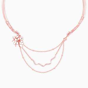 Collar de Cadena de Cuentas de Acero Inoxidable Chapado en Oro Rosa Clásico para Mujer, para Ocasiones Especiales - Product Image 1