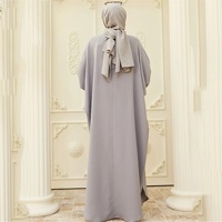 2025 femmes modeste robe musulmane en gros brillant manches chauve-souris Abaya pour l'été vêtements traditionnels en grande taille