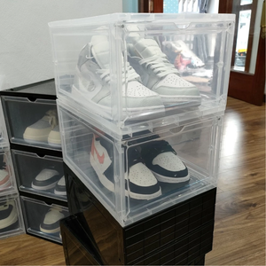 Transparent White or Black Dustproof PP Eco Friendly <b>Shoe</b> Boxes & <b>Bag</b> <b>Storage</b> Organizer with Logo Packaging Made in Pavico - Product Image 1