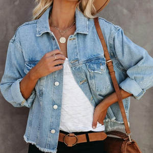 Nouveau stock veste en jean pour femmes avec tissu doux veste en jean décontractée veste en jean pour usage extérieur veste en jean - Product Image 6