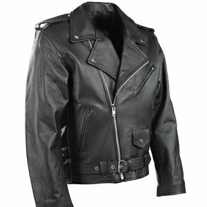 Hombres PU Chaqueta de cuero de la motocicleta de la moda Slim Fit Abrigo de cuero - Product Image 6