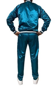 Traje Deportivo de Satén de Nailon, Tejido Exterior Brillante de Satén, Forro Interior de Nailon Acanalado con Bolsillos - Product Image 4