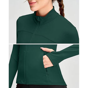 Chaqueta Ligera Elástica para Mujer, Top de Yoga con Cremallera Completa, Ropa Deportiva Suave para Entrenamiento, Tejido de Nailon y Elastano Cómodo - Product Image 5