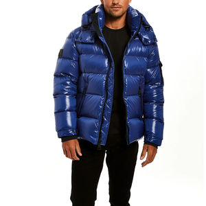 Hot Sale Customised <b>Men's</b> Puffer Jacket with Stand Collar Canvas Fabric <b>Top</b> Selling Winter Colors Reasonable Prices - Product Image 1