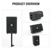 Musiccube T3II Amplificatore di Potenza Professionale Stereo a 4 Canali di Alta Qualità, Altoparlante PA, Altoparlante per Busking, Altoparlante Vocale-Acustico
