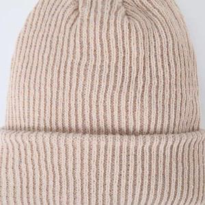 Gorro de punto de piel de conejo cálido para mujer, de doble capa lana gruesa, suave, acogedor, informal, protección para los oídos, envoltura para la cabeza de invierno a la moda - Product Image 4