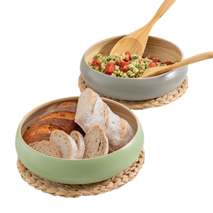 Tazón de bambú lacado de 12 pulgadas al por mayor, nuevo artículo decorativo para cocina o decoración del hogar para exhibir o usar - Product Image 2