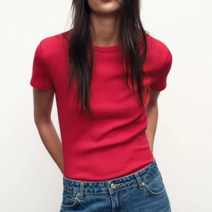 T-shirt pour femme à manches courtes confortable surdimensionné été vente en gros T-shirt de course respirant - Product Image 1