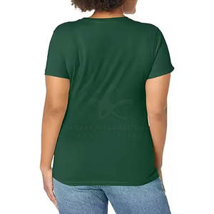 เสื้อยืดแขนสั้นผ้าฝ้ายสำหรับผู้หญิงพิมพ์โลโก้ที่กำหนดเองเสื้อถักแฟชั่นฤดูร้อน - Product Image 4