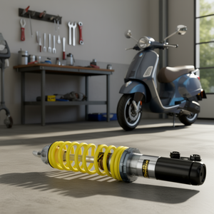 Nuevo Amortiguador Delantero Hidráulico Ajustable Amarillo para Scooter GTS, Material de Acero, Marca Pinasco - Product Image 3