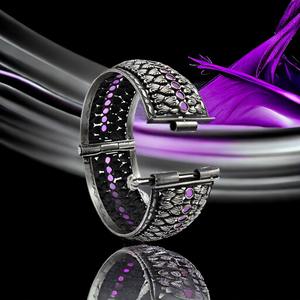 Elegant Look 925 Sterling Oxidized Silver Natural Ruby Gemstone Round Shape Ethnic Bangle for Woman <b>Girls</b> Handmade Jewelry India - Product Image 2