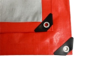 Bâche en polyéthylène Million Orange Silver, double face, imperméable, avec œillets renforcés, pour couverture de chantier extérieur