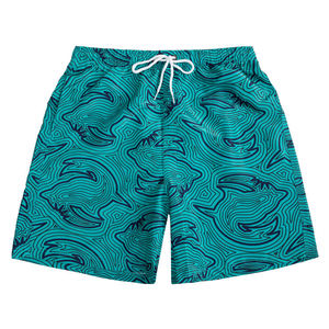 Pantalones cortos de natación transpirables de secado rápido para hombre con logotipo personalizado con impresión por sublimación de precio al por mayor - Product Image 3