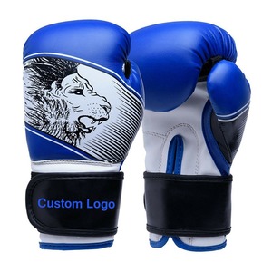 Guantes de boxeo deportivos profesionales de cuero con logotipo personalizado Nuevo diseño Guantes especiales para entrenamiento y perforación - Product Image 1
