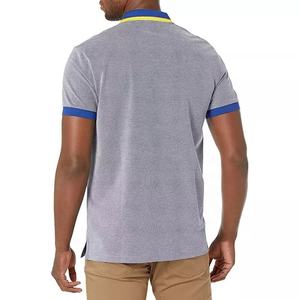 เสื้อโปโลแขนสั้นคอตตอนถัก100% ใส่สบายเสื้อโปโลสำหรับเล่นกอล์ฟของผู้ชายดีไซน์ล่าสุด - Product Image 3