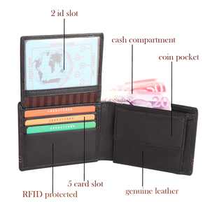 Durable High Quality <b>Men's</b> Leather <b>Wallet</b> <b>Smart</b> Organization with Strong Stitching and Button Closure - Product Image 2