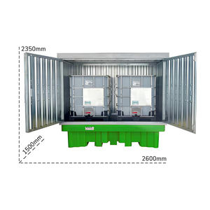Carvel ถาดเก็บรวบรวม2600X1500X2350มม. พร้อมฝาโลหะแผ่นความจุ1150lt - Product Image 2