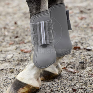 Bottes de tendon de cheval à doublure souple avec fermeture sécurisée pour l'équitation et la compétition Bottes de tendon pour chevaux avec sangles réglables - Product Image 6