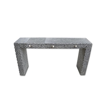 Table console élégante en nacre pour salons raffinés, villa, hôtel ou appartement